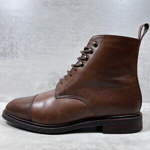 Meermin Shearling Lined Cap Toe Derby Boots - Men's Size UK 8 / US 9 - Brown